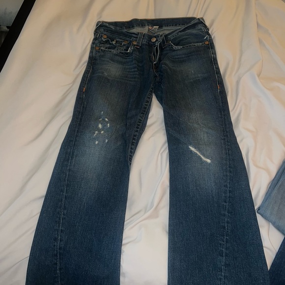 Vintage true religions with leather patch - Picture 2 of 6